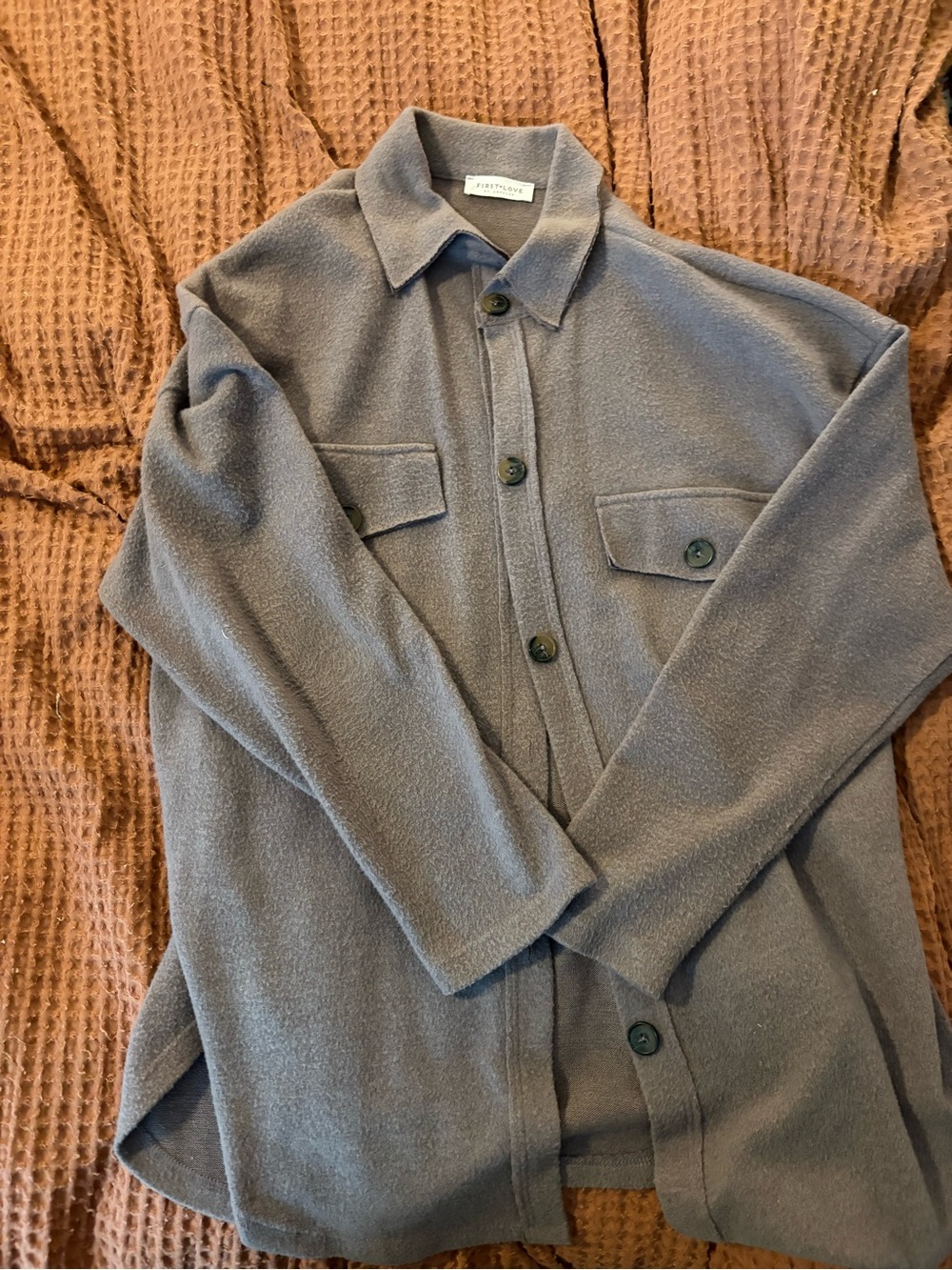 First Love Women's Fleece Shacket in Slate Gray